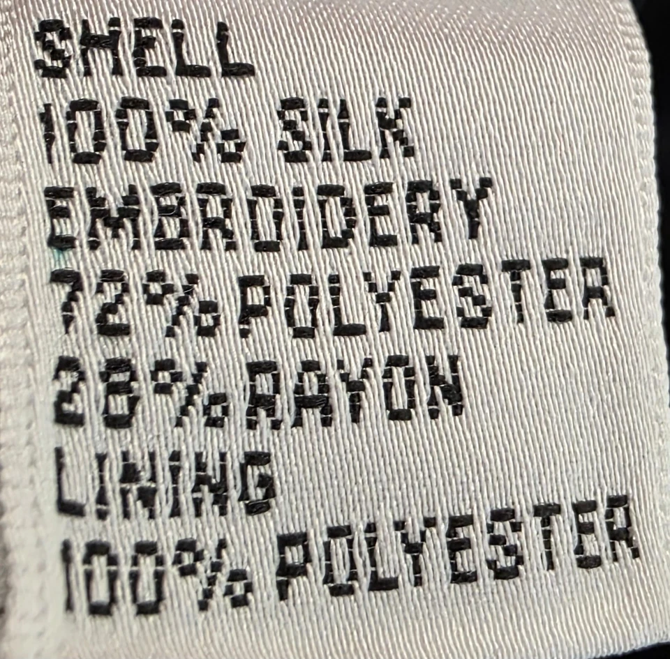 Pantalones capri Talbots para mujer talla 10P 10 pequeños botones cremallera seda azul plata Foto 3 de 4