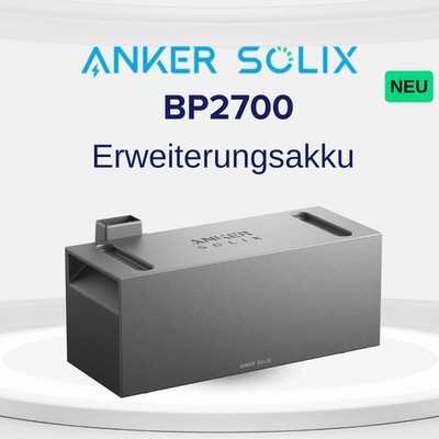 Anker SOLIX BP2700 Erweiterungsakku 2700 Wh für Anker E1600 / E2700 Pro/AC/PLUS