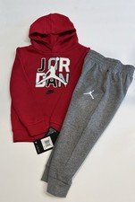Air Jordan Boy  s Red/Gray 2 Piece Hoodie  Pant Set Size 4T Brand New   