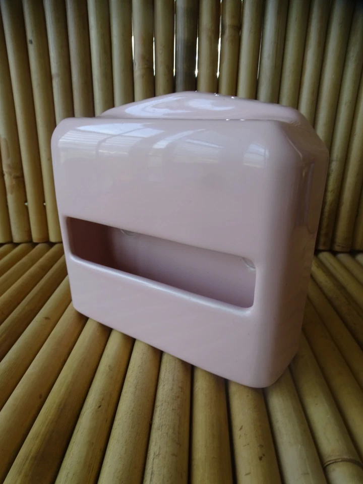 Distributeur Dévidoir papier toilette mural porcelaine rose design Anglais JEYES - Photo 1/4