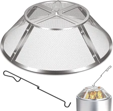 Fire Pit Spark Screen for Solo Stove Bonfire Accessories, 19.5 Inch Bonfire Shie