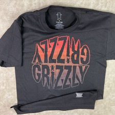 Grizzly Gripetape T-Shirt Graphic Tee Authentic Skateboard Black Men Sz S NWOT