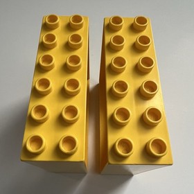 2 Lego Duplo 31191 Yellow Ball Tube Exit Brick 2 x 6 x 5 Round Doorway 9089 9087