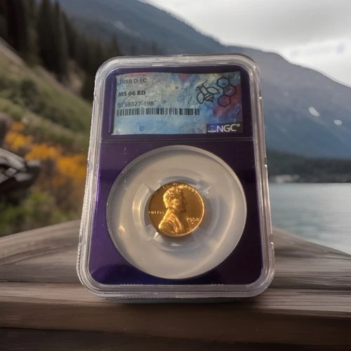 1958 D Lincoln Wheat Small Cent Copper MS 66 RD NGC Certified