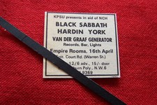 BLACK SABBATH 1970 ORIGINAL VINTAGE GIG CONCERT ADVERT EMPIRE ROOMS LONDON