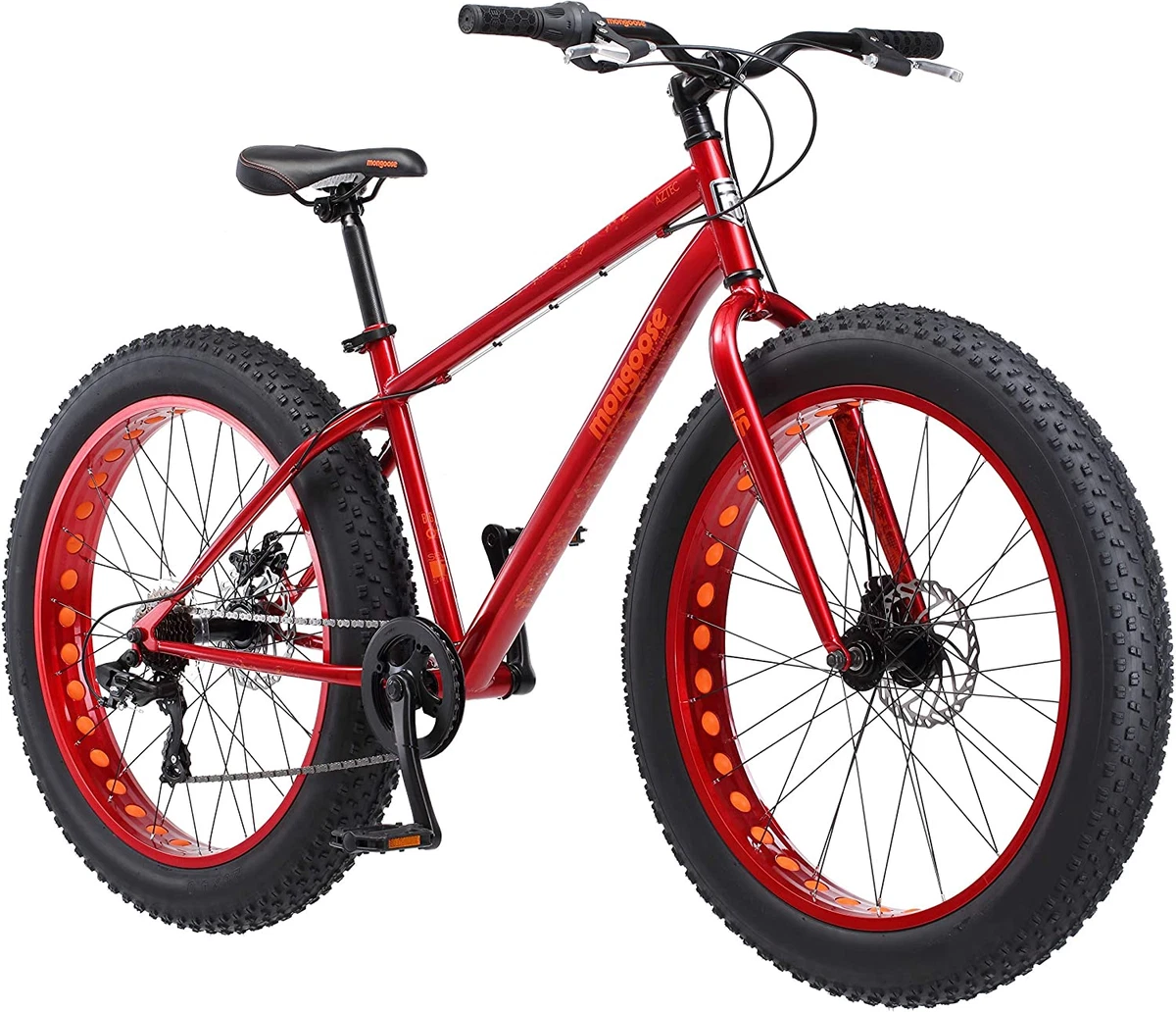 Aztec Mens and Womens Fat Tire Bike 18 Inch Steel Frame 26 Inch