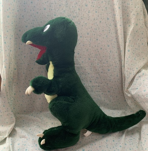 Vintage Green Dinosaur Pals N’ Pockets 1988 Made In Korea Soft Vinyl Teeth/Claws - Picture 3 of 13