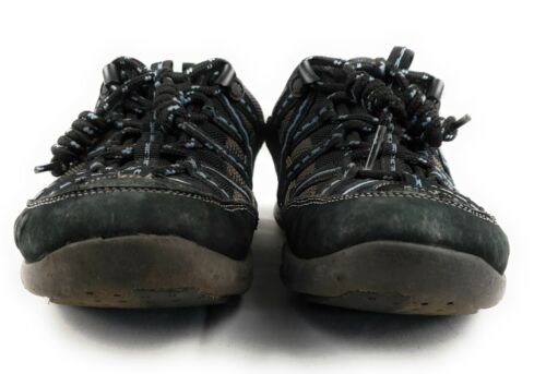 Clarks Wave Black And Blue Leather Suede and Mesh Sneakers Shoes Women's 6.5 - Picture 3 of 10