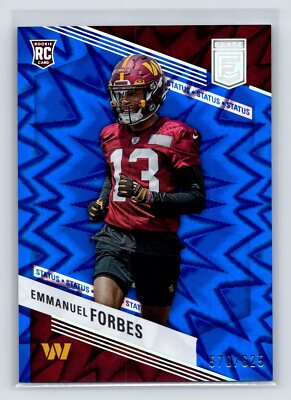 Emmanuel Forbes Rookie 2023 Elite #139 Status Explosion Washington  SN,RC 3-9