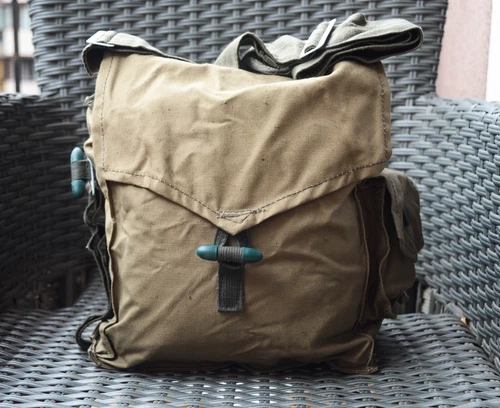 1970'S Military Canvas Vintage messenger Soviet army Distressed crossbody bag