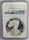 2012 W Proof American Silver Eagle 1 oz .999 Fine Silver NGC PF 70 Ultra Cameo