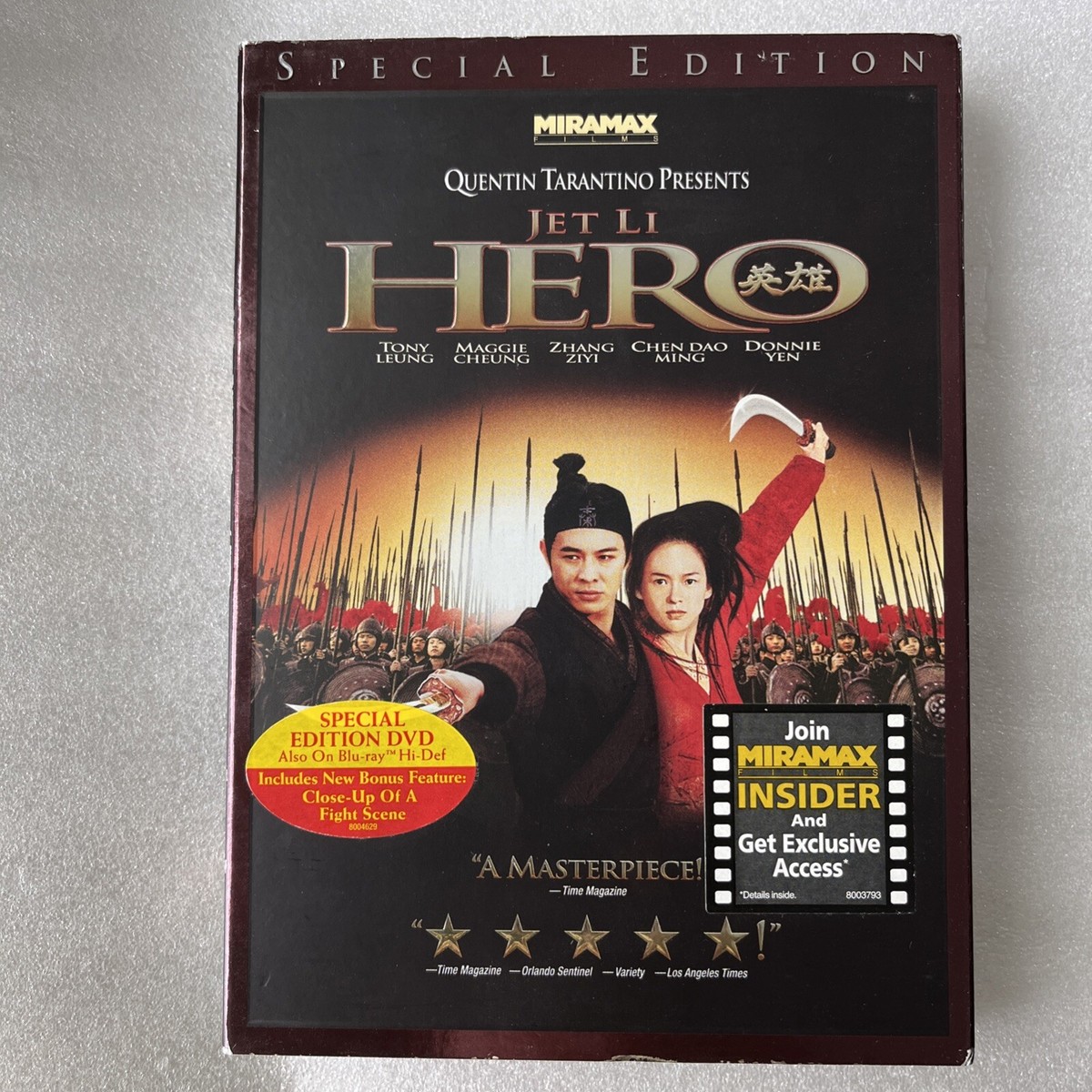 Hero (DVD, 2009, Special Edition) NEW SEALED w Slipcover