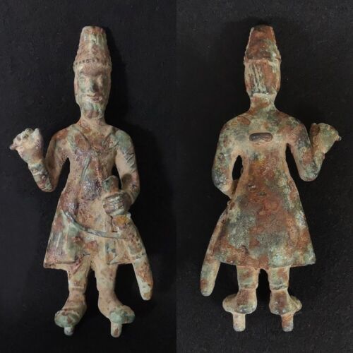Estatua de bronce griega antigua indo de Kushan figura antigua rara #654 - Imagen 1 de 7