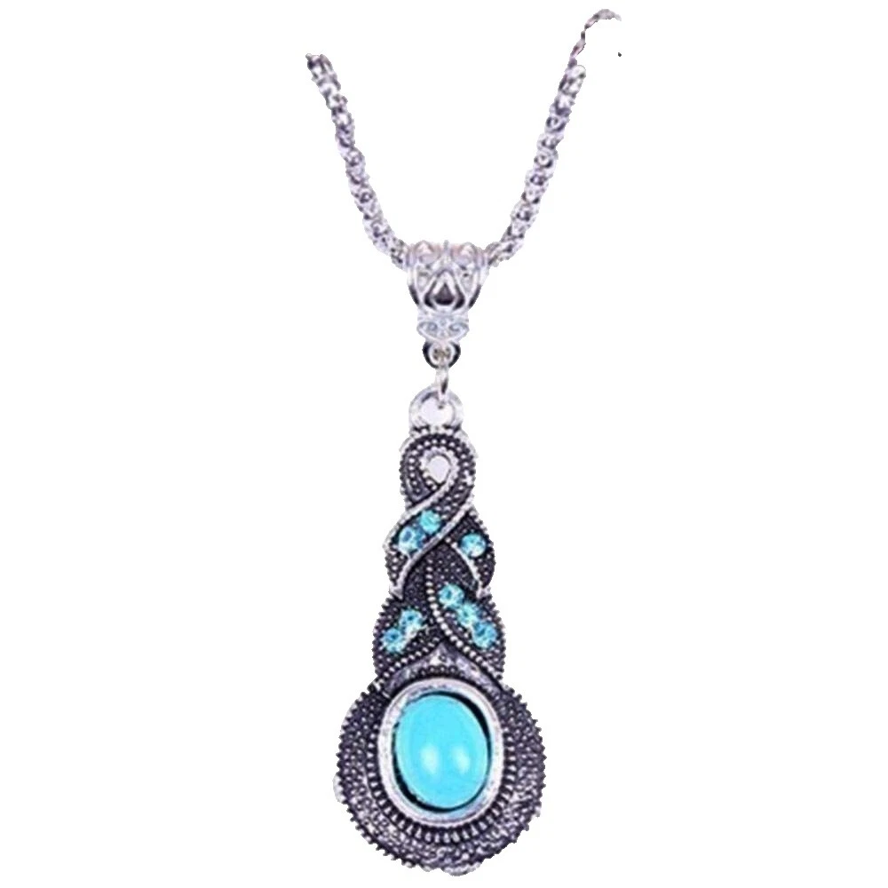 Turquoise Tibetan Silver Fashion Necklaces & Pendants