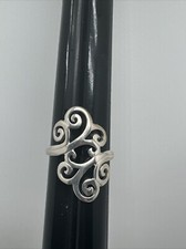 Sterling Silver swirl Wrap Ring Size 7