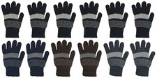 Winter Magic Gloves, 12 Pairs Stretchy Warm Knit Bulk Pack Mens Womens Wholesale