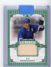 2021-22 Leaf Lumber PETER STATSNY Game-Used Stick EMERALD #'d 3/4
