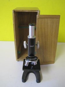 Edmund Scientific Microscope 300x Wooden Case 5 15 30x 10x Eyepiece Adjustable Ebay