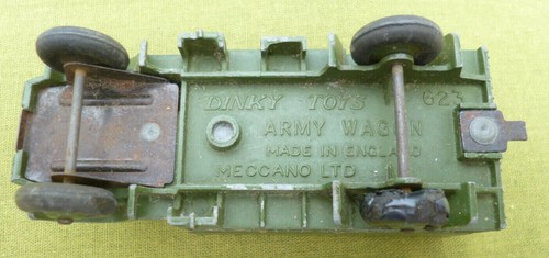 Dinky Toys 623 Bedford Army Wagon No Driver Tow Hook Military Unboxed Playworn - Picture 10 of 10