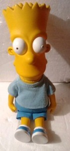Bart Simpson Plush  Plastic Head