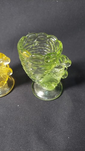 lot of 3 Fenton Glass Bunny Rabbit Egg Cup Toothpick Holder lot of 3 vintage - Picture 8 of 9