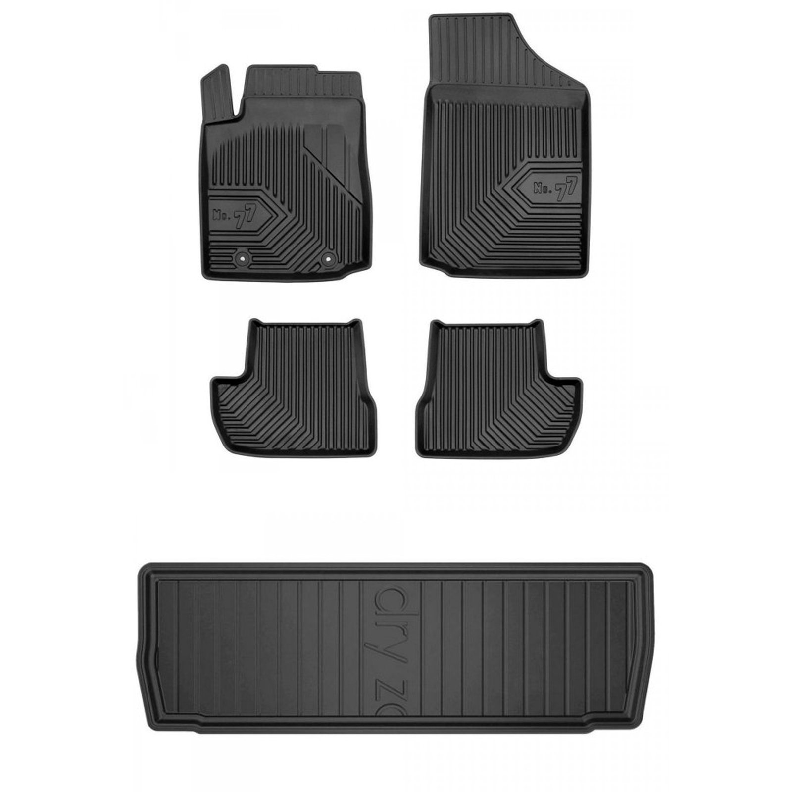 Tapis de sol et coffre en TPE Frogum pour Citroen C2 2003-2009