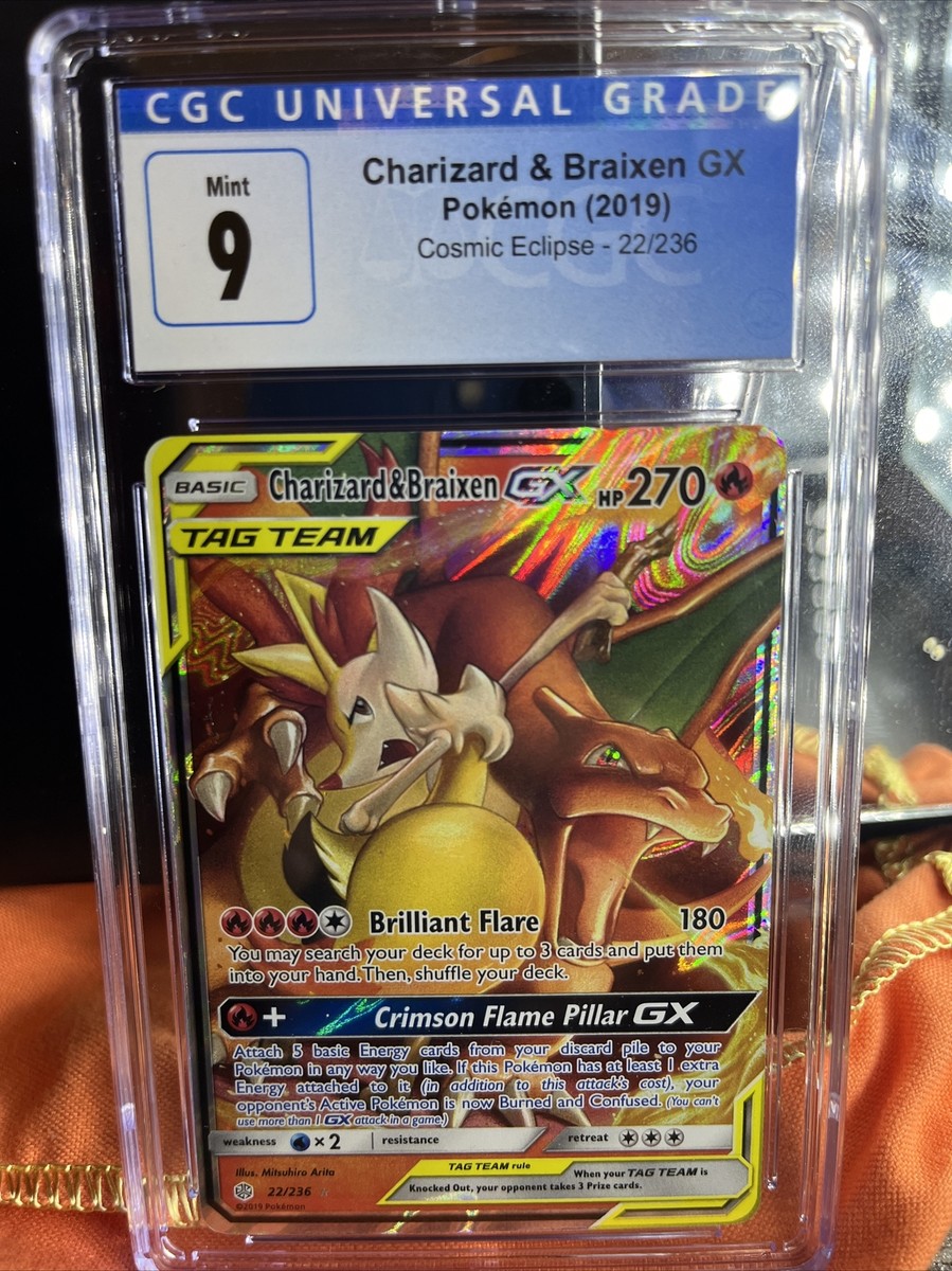 Pokémon TCG Charizard & Braixen Tag Team GX Sun & Moon