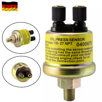 Öldruckgeber Öldruck Sensor 0-10 Bar 1/8 NPT Öldruckanzeige Geber DHL