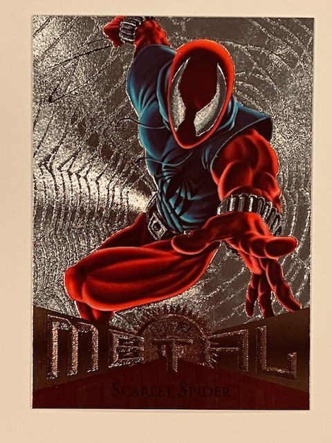 1995 Fleer Marvel Metal Silver Flasher #075 #75 SCARLET SPIDER