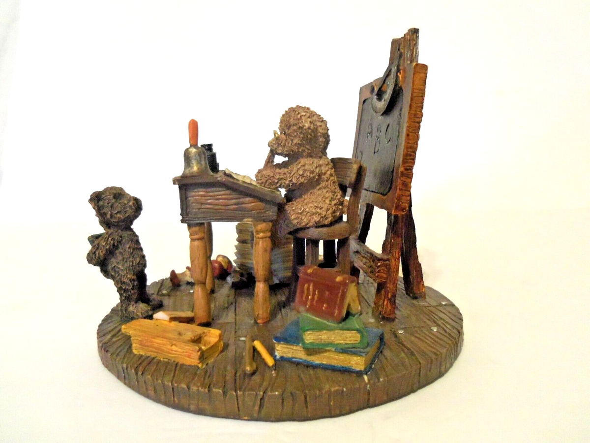 Bears from the Past R. Berrie Figurine Reading Writing Arithmetic