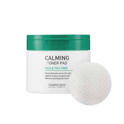 Swanicoco Cica & Tea Tree Calming Toner Pad 60Pads 130g (4.58oz)