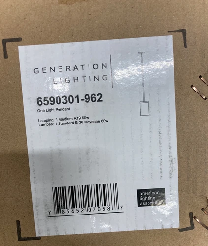 Sea Gull 6590301-962 Zire 1 Light 6 inch Brushed Nickel Pendant Ceiling Light - Picture 3 of 4