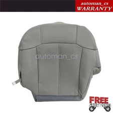 For 2002 Cadillac Escalade Driver Bottom Replacement  Leather Seat Cover Gray