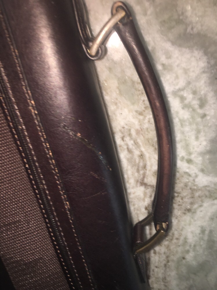 SAMSONITE Brown Leather MESSENGER BAG Laptop Busine… Gem