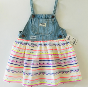 denim overall dress baby girl