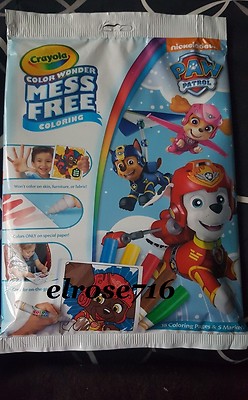 CRAYOLA COLOR WONDER PAW PATROL AIR RESCUE~INCLUDES 18PGS&5 MARKERS~AGES 3+~NIP!