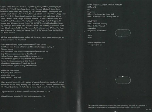 Michael Jackson Thriller CASSETTE ALBUM Remastered, Special Edition 2001 US - Picture 7 of 8