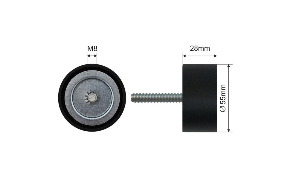 V-belt tensioner pulley RNK-PL-030 NTY for OPEL ZAFIRA TOURER C ASTRA J CASCADA - Image 3
