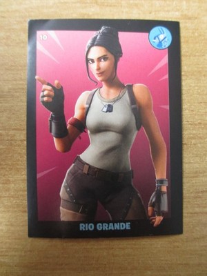 Panini FORTNITE 2020 Epic Games Sticker / BLACK FRAME SERIES # 68 RIO GRANDE
