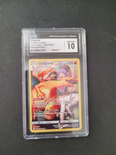 Charizard TG03/TG30 Pokémon Lost Origin Trainer Gallery Graded  CGC 10