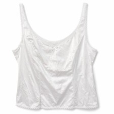 Vintage Vanity Fair Lace Trim Camisole Slip Top Cream Y2K Coquette Cottagecore S