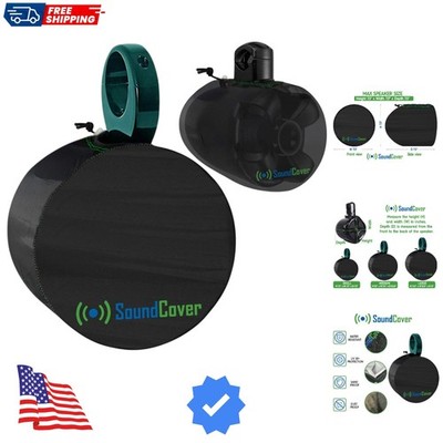 Marine Wakeboard Tower Speaker Covers for 4  & 5  Round Speakers   210T Polye...