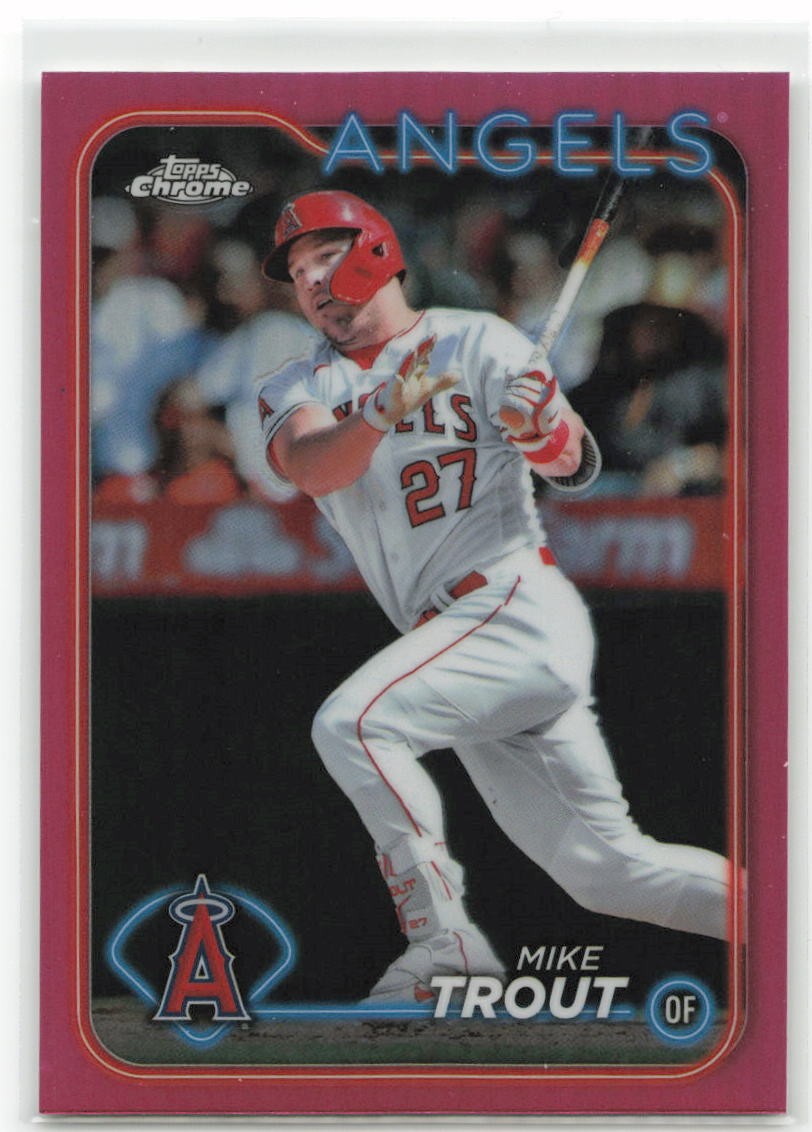 2024 Topps Chrome Mike Trout #200 Pink Refractor