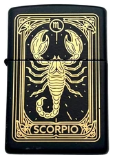 Scorpio Zodiac Zippo Lighter - Custom Engraved Horoscope Gift, Windproof