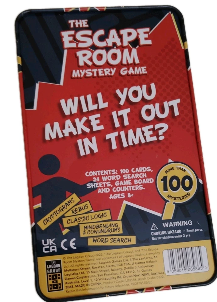 The ESCAPE ROOM Mystery Game Cryptograms Conundrums Rebus Logic Opened tin new - Image 2 of 4