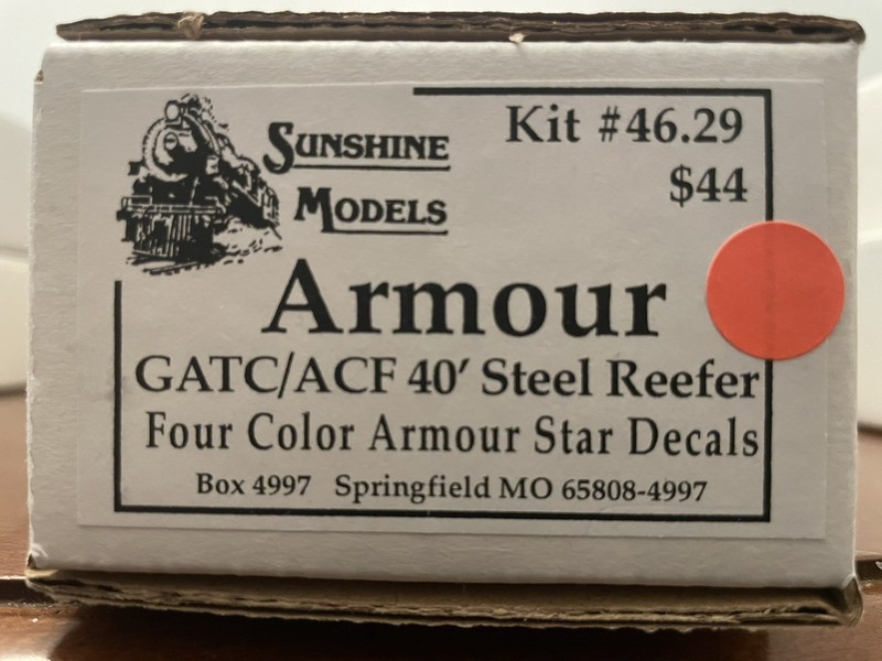 RARE HO Resin Sunshine Armour Yellow Steel Meat Reefer Kit