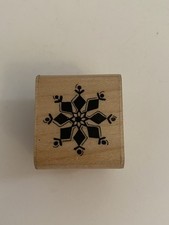 JRL Design Snowflake Wood Mounted Rubber Stamp RS10