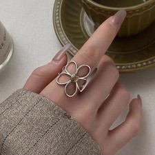 925 Sterling Silver Women s Big Flower Ring H...