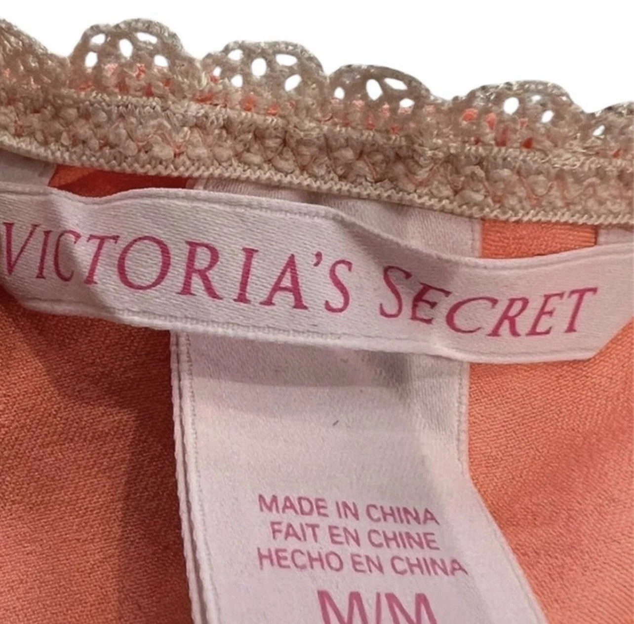 UNDERCOVER Abito babydoll vintage Victoria’s Secret raso pizzo e paillettes mini slip taglia M