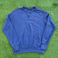 Polo Ralph Lauren Classic Crew Neck Long Sleeve Sweater Blue Size Adult Medium